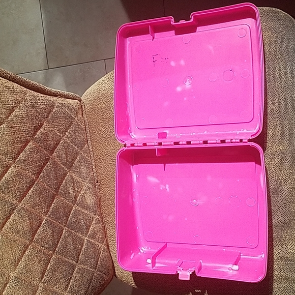 Vintage 2007 Barbie Thermos Multicolor Lunchbox Doll Clothing Storage Case Y2K - Picture 4 of 4